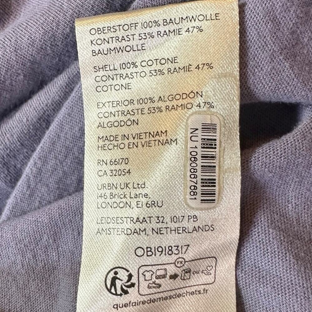 Free People Bohemian Billowy Oversized Sunray Babydoll Top Blue Granite Large - Picture 11 of 14
